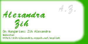 alexandra zih business card